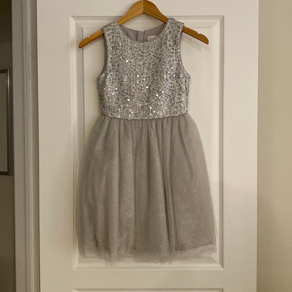 Silver Blink Blank formal girls dress